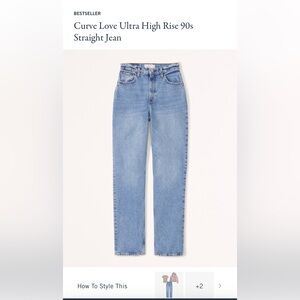 Curve Love Ultra High Rise 90s Straight Jeans